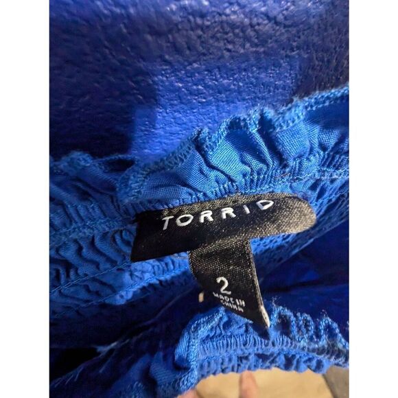 Sz 2 Torrid Popplin Tiered Midi Dress! - Picture 12 of 12